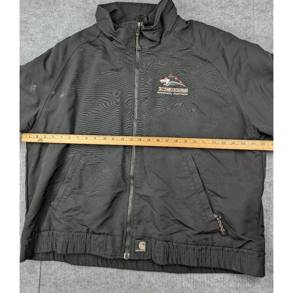Carhartt Jacket Mens XL Black Bomber Work Wear Thrashed USA Made Vintage